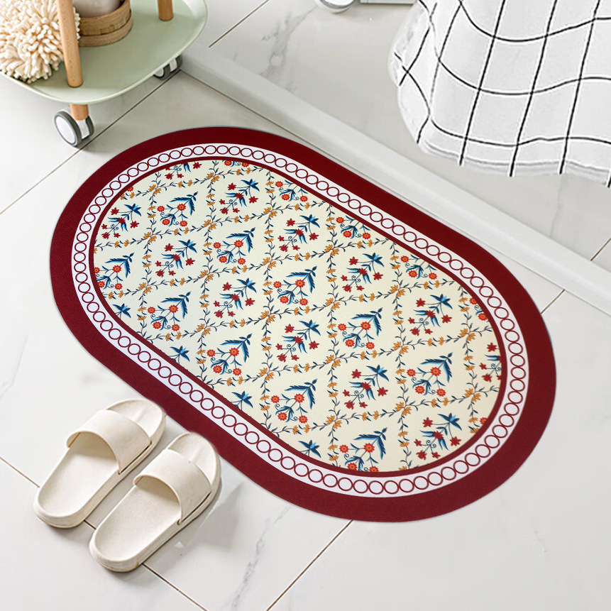 Nordic entrance door mat, leather washable and non-washable mat, door entry foot mat, household door mat, dirt-resistant carpet mat Item Picture