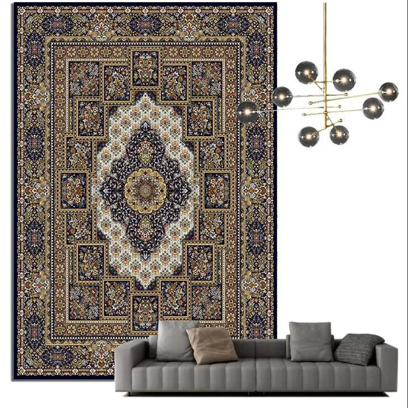 Iranian and Turkish retro carpets, European-style living room, Persian prayer carpets, bedroom sofa, coffee table, ethnic-style floor MATS Application Scenario