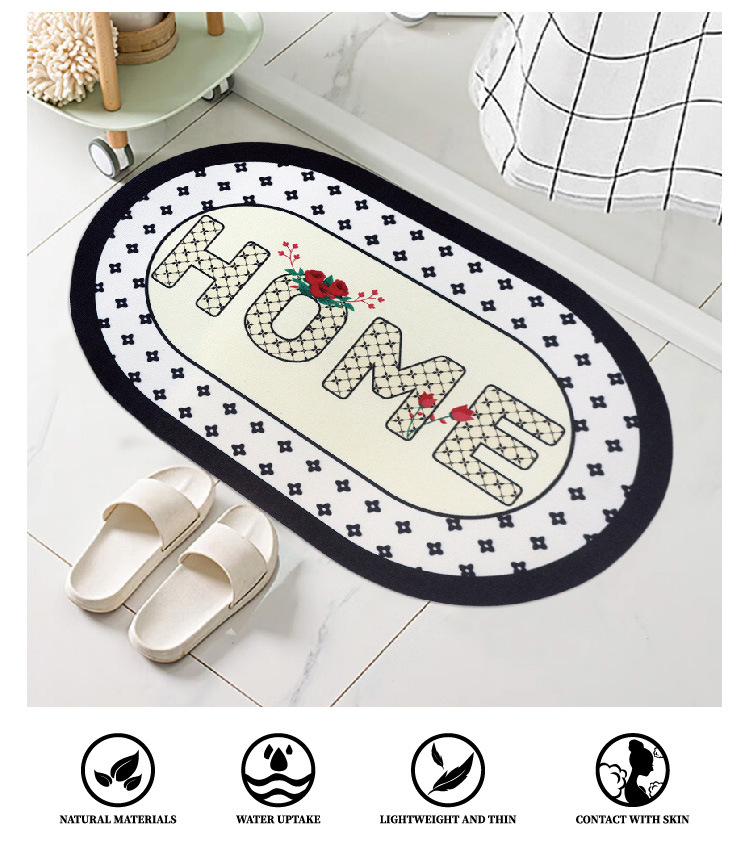 Nordic entrance door mat, leather washable and non-washable mat, door entry foot mat, household door mat, dirt-resistant carpet mat pic 2