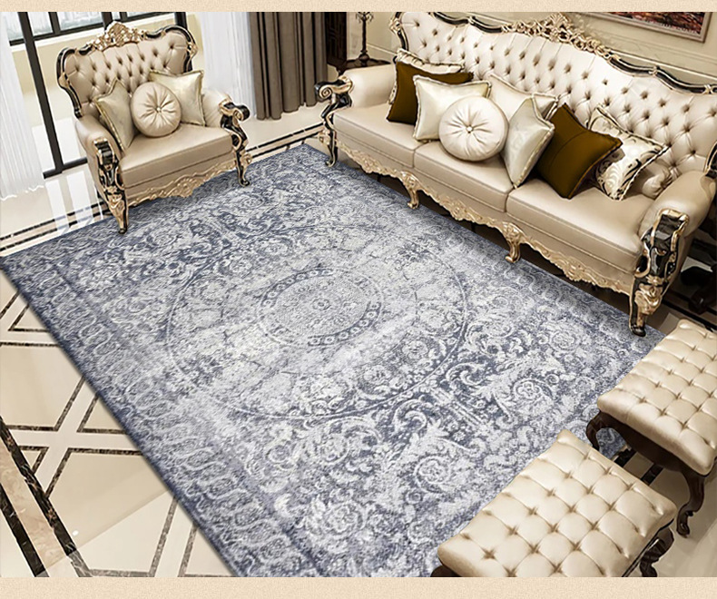 复古欧式客厅大地毯卧室满铺床边家用茶几沙发地垫波斯可机洗厂家详情11