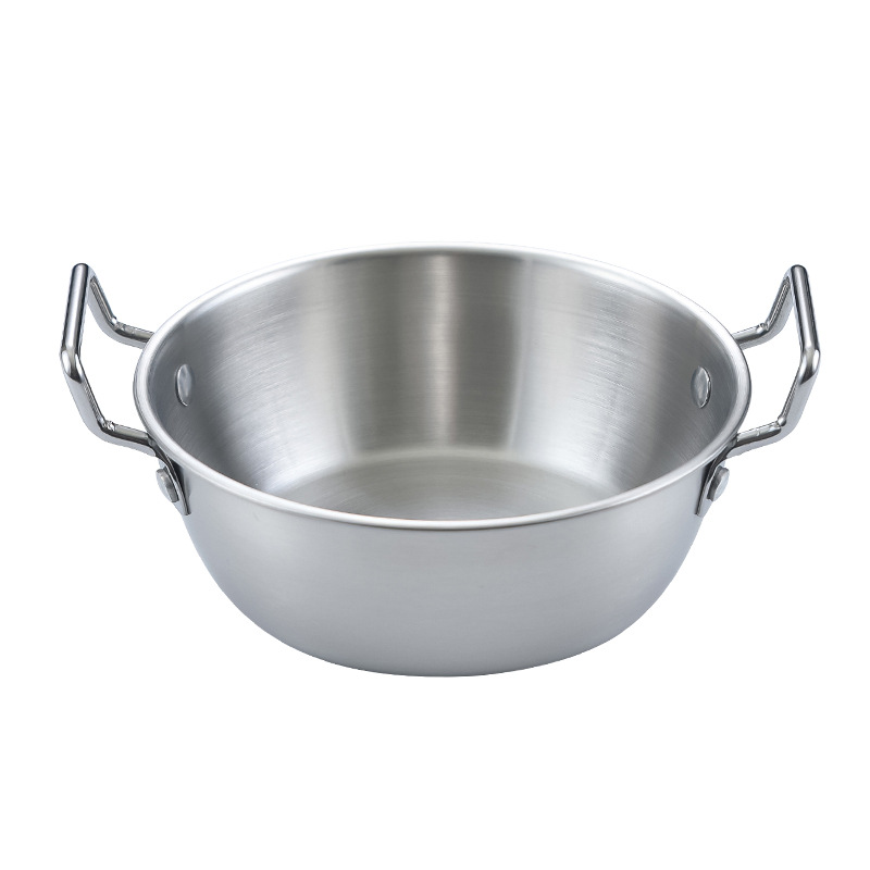 304 stainless steel Korean snack bowl, anti-scald double-ear bowl, small French fries bowl, soup bowl, double-ear large dish salad bowl Application Scenario