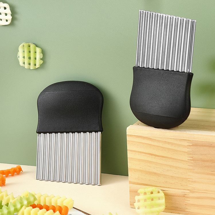Stainless steel potato cutter, wolf-tooth corrugated French fries cutter, potato slicer, fancy vegetable cutter, kitchen small tools