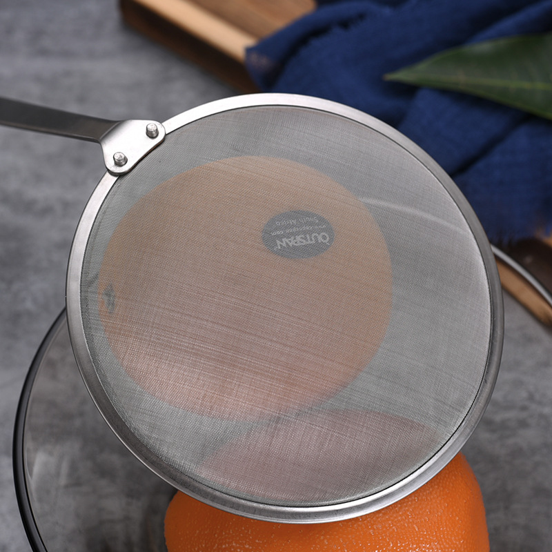 304 stainless steel strainer mesh, oil filter mesh, kitchen flour strainer, soy milk strainer, hot pot baking soy milk details Picture
