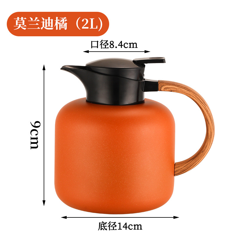 304 stainless steel Harley stewed teapot, vacuum insulated kettle, household car insulated bottle, thermos, hot water bottle, large capacity Item Picture