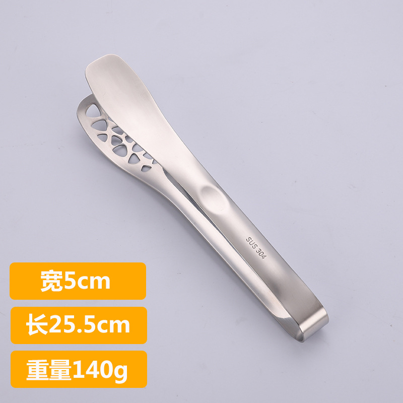 Factory direct supply of 304 stainless steel bread tongs, kitchen food tongs, buffet steak tongs, fried and barbecue tongs Item Picture