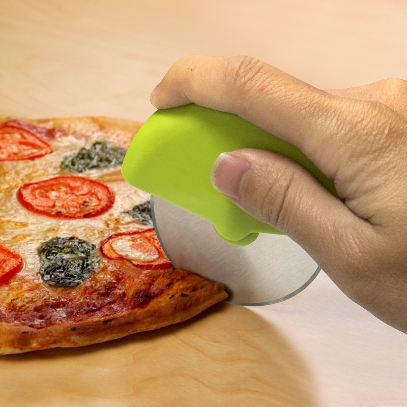 批发圆形蛋糕铲披萨轮刀  不锈钢刀铲披萨刀 厨房小工具pizza轮刀