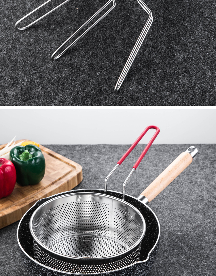 304 stainless steel deep fryer, frying basket, spicy hot pot, strainer spoon, strainer spoon, cooking noodles, scooping noodles, rice noodle fence, deep-frying strainer pic 14