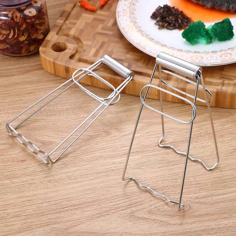 Stainless steel steaming tray, vegetable lifting tray, bowl tongs, anti-scald clay pot bowl tongs, kitchen small tool plate tongs details Picture