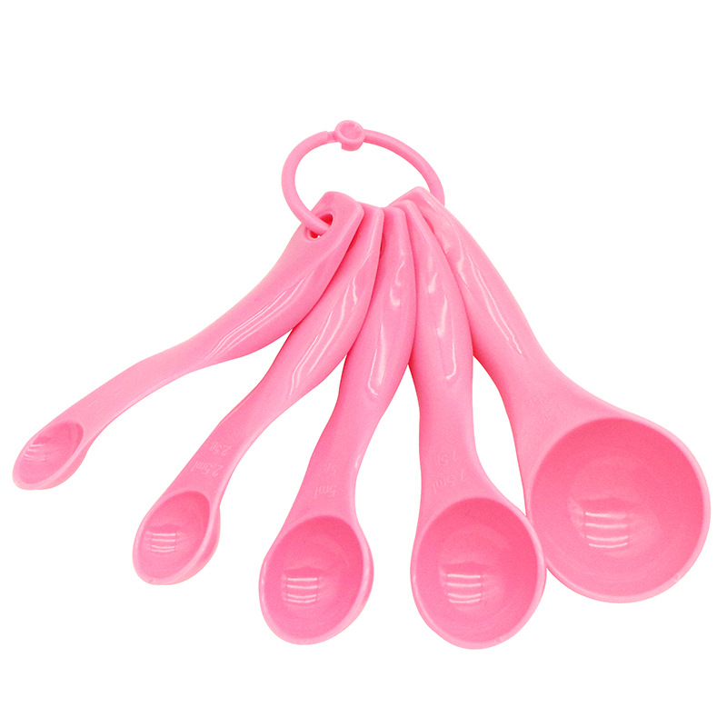 5-piece set of color measuring spoons for kitchen baking tools, 5-piece set of measuring spoons with scales and seasoning measuring spoons pic 9