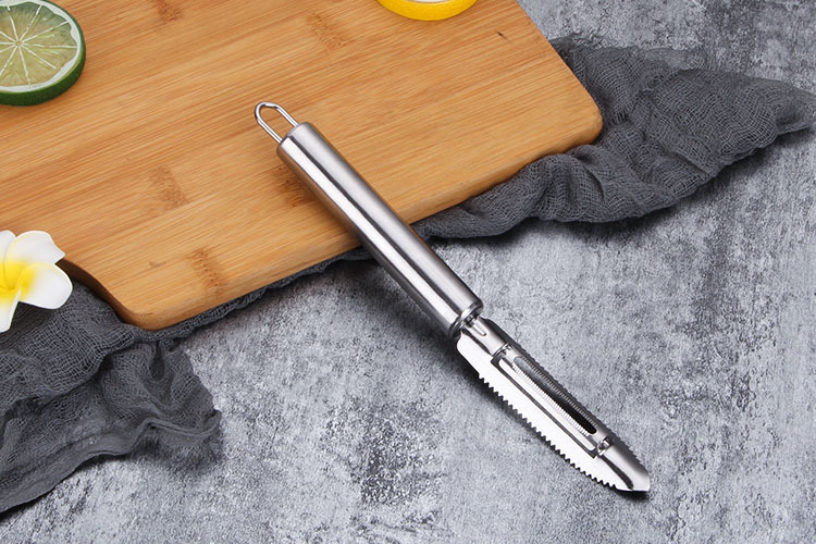 Fruit tool set: Fish scale planer, fruit and vegetable planer, stainless steel peeler, multi-purpose carved knife, pit-removing fruit scoop pic 1