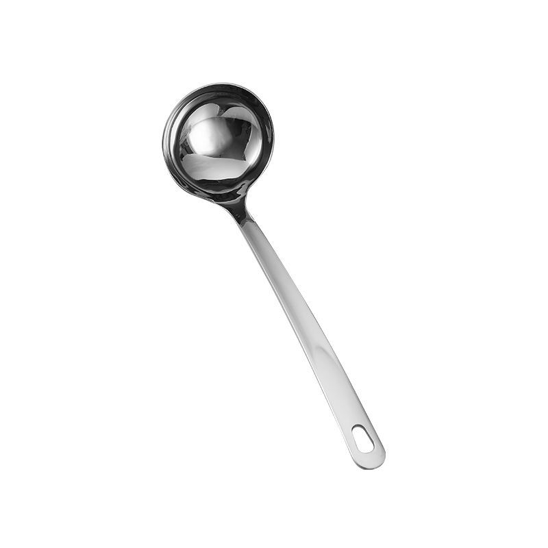 304 stainless steel soup spoon kitchenware set, household thickened long-handled hot pot spoon, restaurant strainer, kitchen cooking spoon Application Scenario