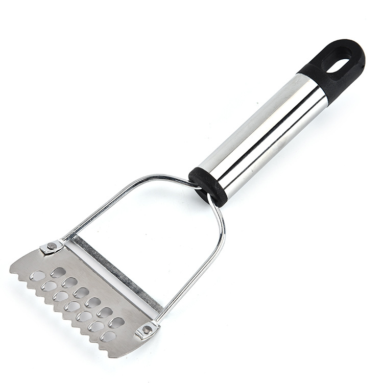 Stainless steel peeler, multi-purpose planer, steel-handled planer, multi-functional peeler, household peeler, melon peeler, fish scale peeler Specification image