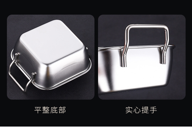 Korean-style stainless steel snack plate, double-ear kimchi plate, cold dish plate, French fries, fried chicken, grilled meat plate, golden pastry plate pic 6