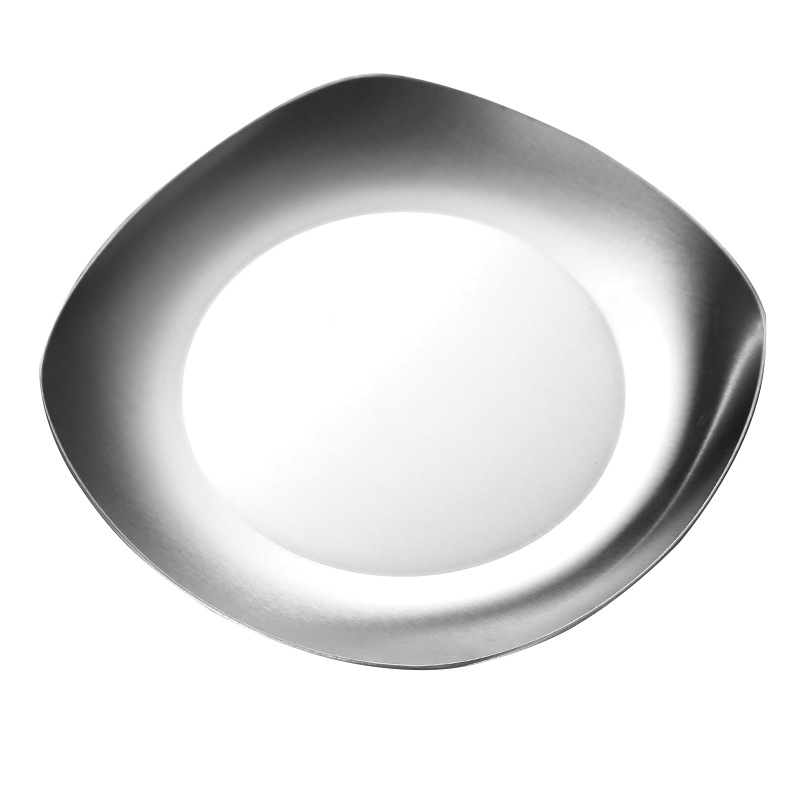 304 stainless steel Korean-style golden plates, sauce plates, bone plates, flavor plates, square barbecue plates, commercial barbecue restaurant tableware Application Scenario
