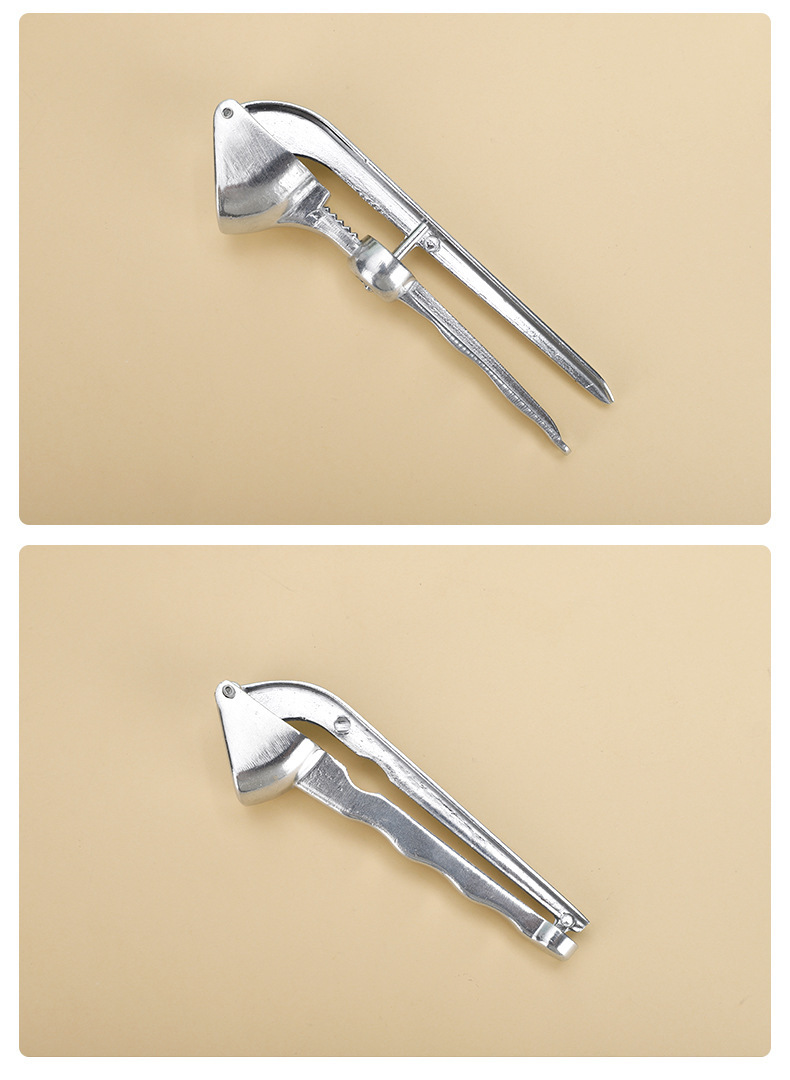 Multi-functional garlic press, aluminum manual slicer, kitchen mini multi-purpose double-sided garlic puree cutter manufacturer wholesale pic 9