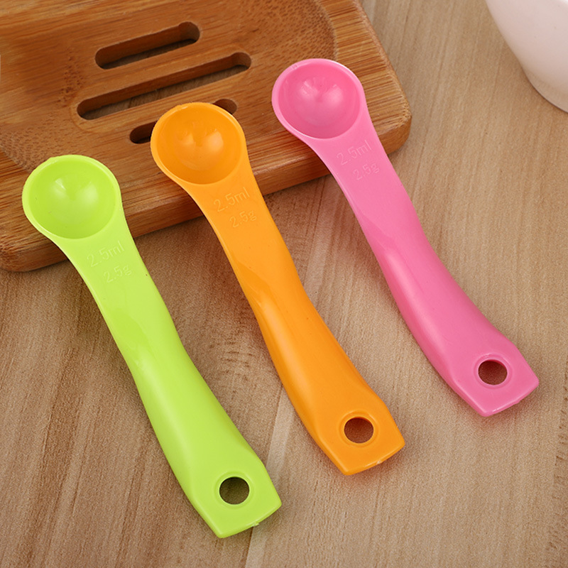 5-piece set of color measuring spoons for kitchen baking tools, 5-piece set of measuring spoons with scales and seasoning measuring spoons pic 8