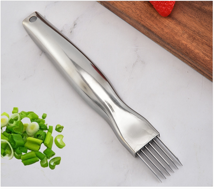 Stainless steel scallion slicer, creative kitchen tool, vegetable scallion grater, stainless steel scallion slicer pic 11