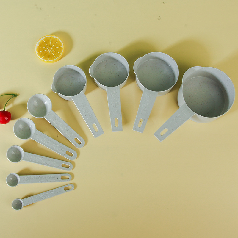 Household baking tools: milk powder, coffee bean spoon, baking measuring spoon, wheat fiber, salt, sugar and oil measuring spoon details Picture