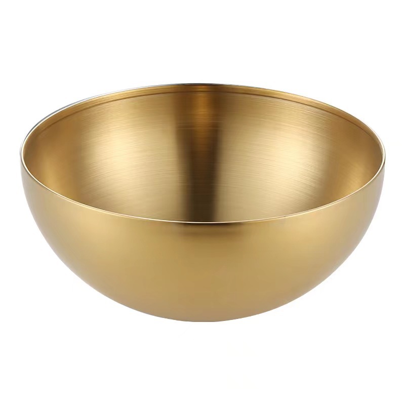 Stainless steel cold noodle bowl, cold mixing bowl, large bowl, household large fruit salad bowl, Korean tableware, rice and vegetable mixing bowl, soup bowl details Picture