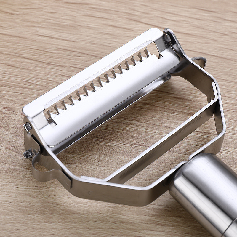 Manufacturer's in-stock stainless steel double-head grater, multi-functional peeler, two-in-one fruit peeler, potato and melon peeler details Picture