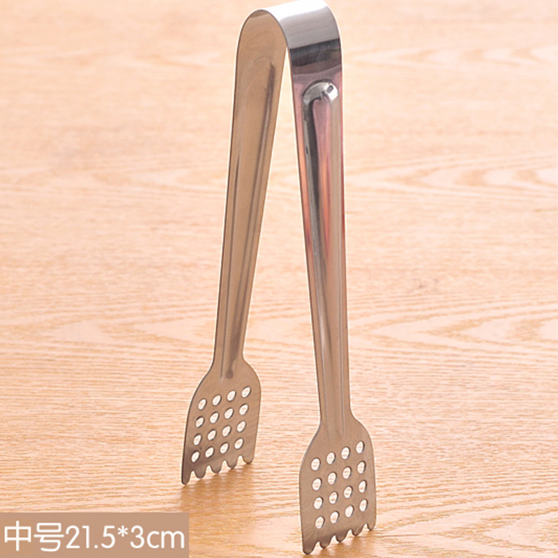 Factory wholesale stainless steel food tongs, extended baking bread tongs, steak tongs, barbecue tongs, thickened and heat-resistant Item Picture