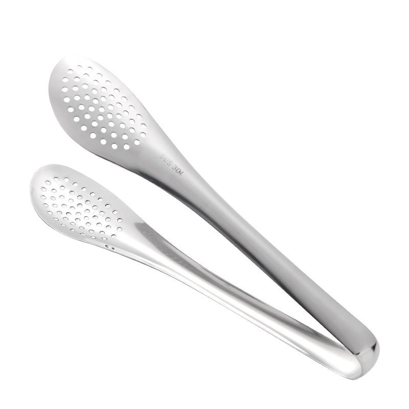 304 kitchen stainless steel food tongs, home barbecue tongs, fried pancake tongs, vegetable thickened and lengthened multi-functional tongs Application Scenario