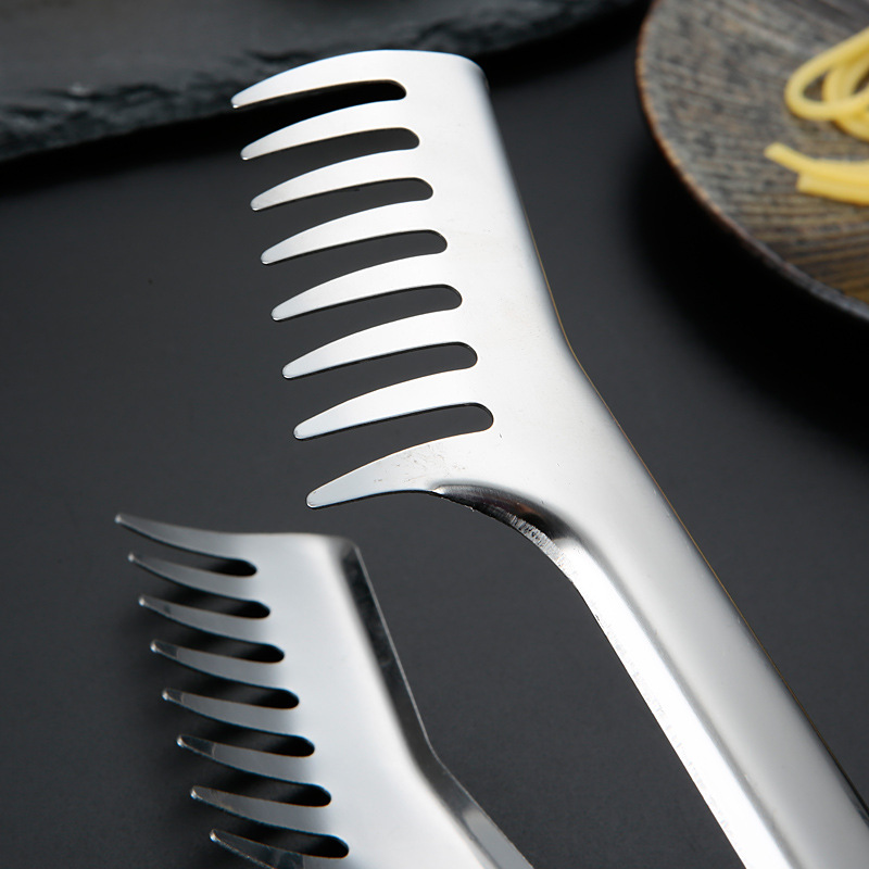 Bread tongs, food tongs, barbecue tongs, pasta tongs, comb tongs, kitchen tools, food tongs, stainless steel tongs, Amazon