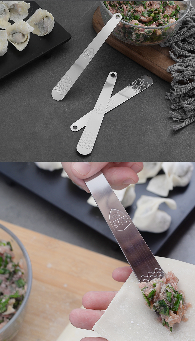 304 stainless steel filling spoon, a small household kitchen tool, filling stirring spoon, filling scooping spoon for making wontons and dumplings pic 11