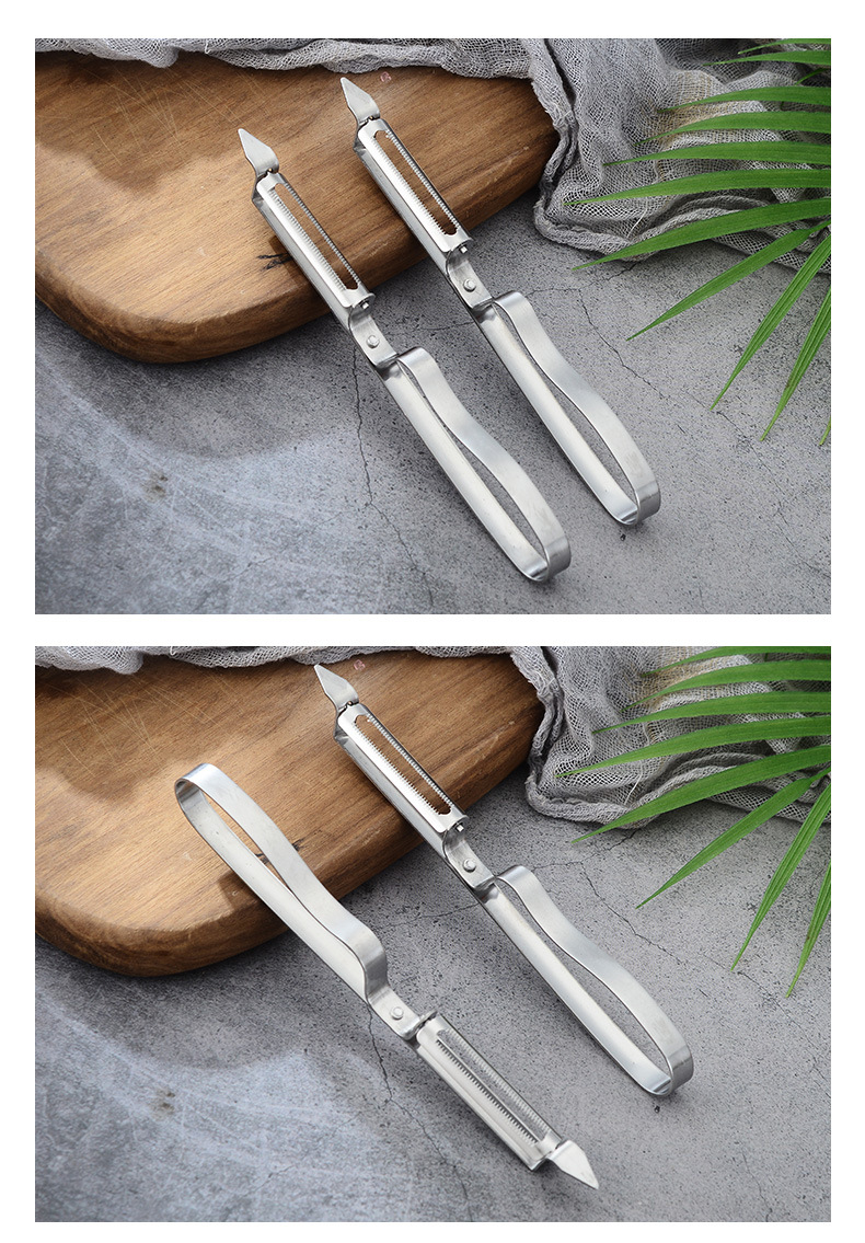 Multi-functional stainless steel pointed peeler, two-in-one household peeler, fruit peeler, melon peeler pic 11