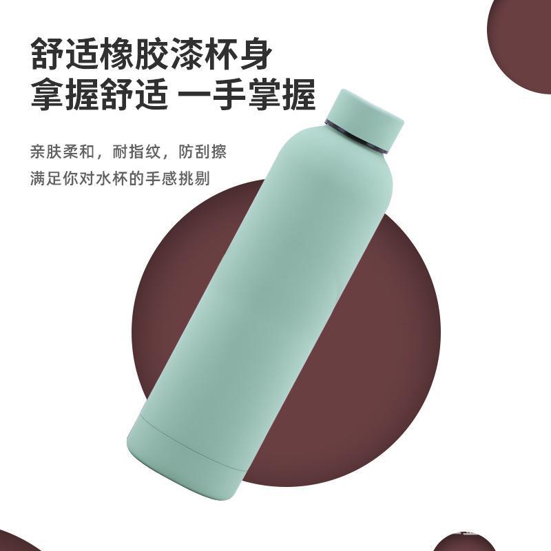 500ml cross-border new 304 stainless steel small-mouth bottle, outdoor sports car portable thermos cup and cold water bottle Specification image
