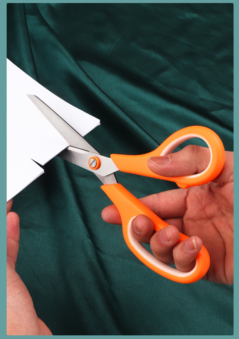 Stainless steel multi-functional set, student scissors, handicraft DIY two-color scissors, home teaching materials, office gift scissors pic 4