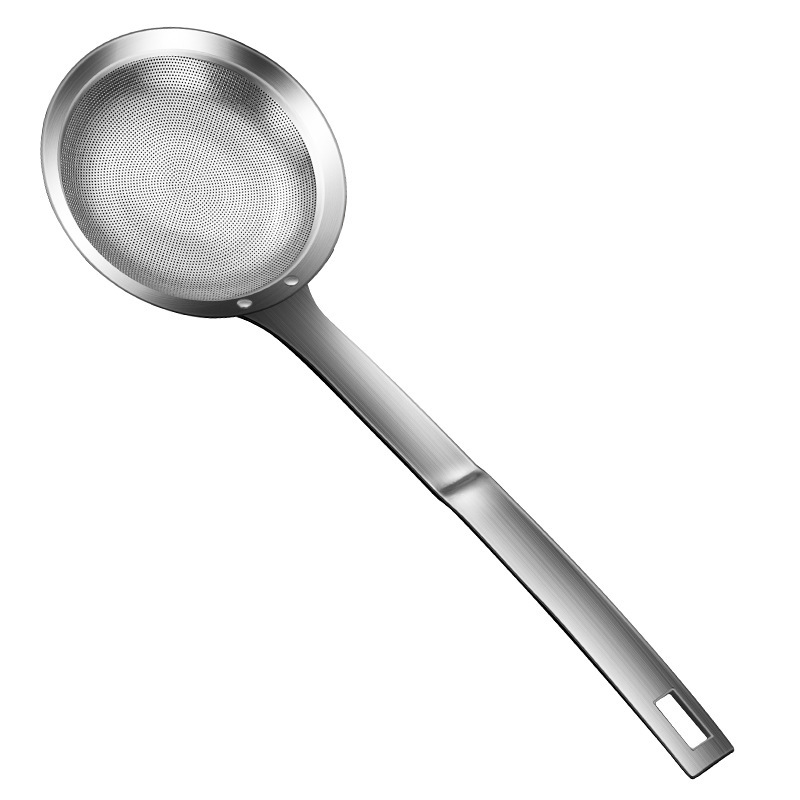 304 stainless steel oil skimming and filtering device, ultra-tight oil separator, scum removal and leakage spoon, household kitchen soy milk filter screen spoon Application Scenario