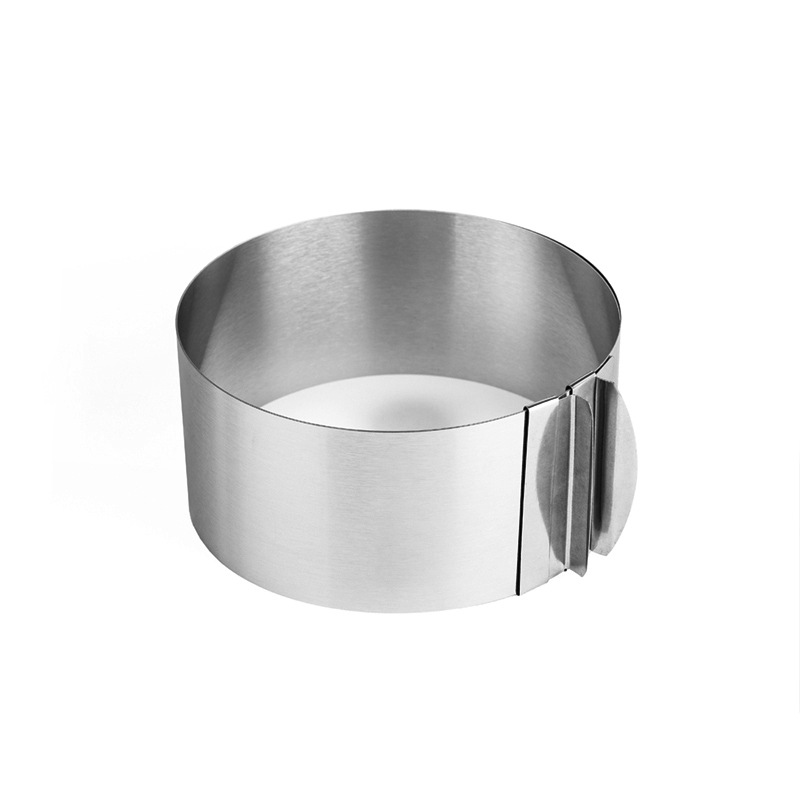 430 stainless steel cake mold, adjustable mousse ring telescopic and movable, 6-12 inch double-scale kitchen cake mold Specification image