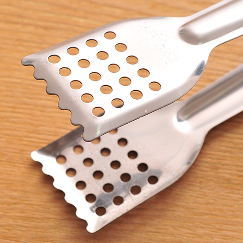 Factory wholesale stainless steel food tongs, extended baking bread tongs, steak tongs, barbecue tongs, thickened and heat-resistant Specification image