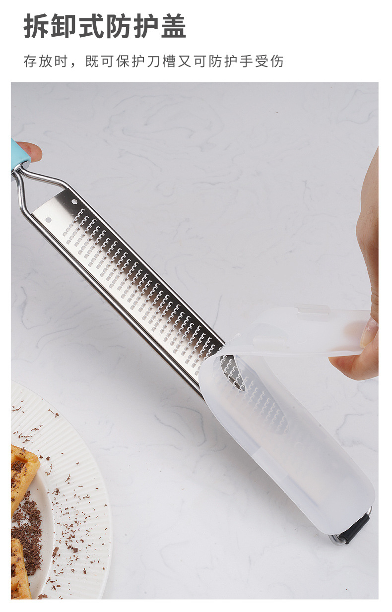 Stainless steel cheese grater, cheese grater, lemon grater, cheese grater, kitchen fruit grater and slicer pic 8