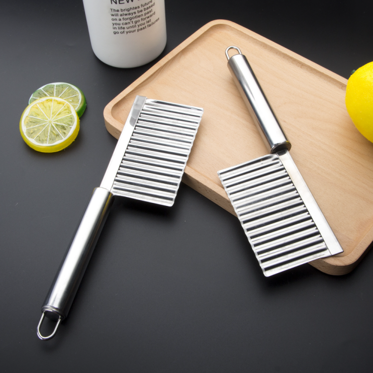 Stainless steel potato knife, wolf-tooth potato knife, kitchen vegetable cutter, French fries and potato slicer, small tools Item Picture