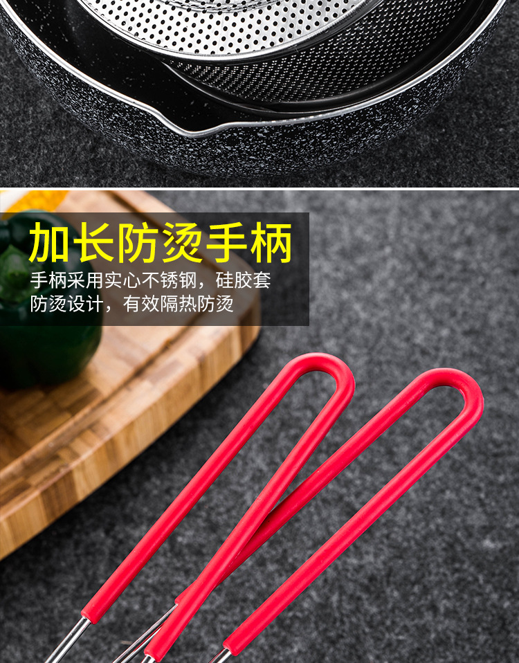 304 stainless steel deep fryer, frying basket, spicy hot pot, strainer spoon, strainer spoon, cooking noodles, scooping noodles, rice noodle fence, deep-frying strainer pic 8