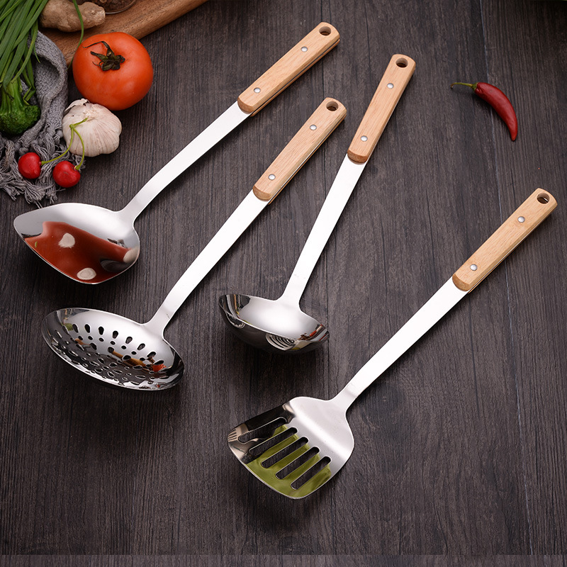 معدات مطبخ منزلية، مجرفة مطبخ ذات مقابض من الصلب غير القابل للصدأ Specification image