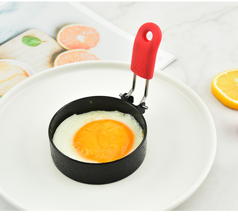 Thickened stainless steel non-stick round omelette, a small household kitchen tool, hamburger Patty mold pic 13