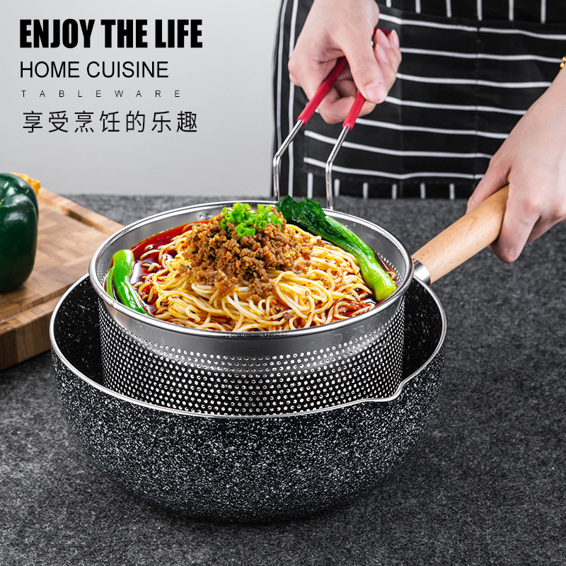 304 stainless steel deep fryer, frying basket, spicy hot pot, strainer spoon, strainer spoon, cooking noodles, scooping noodles, rice noodle fence, deep-frying strainer