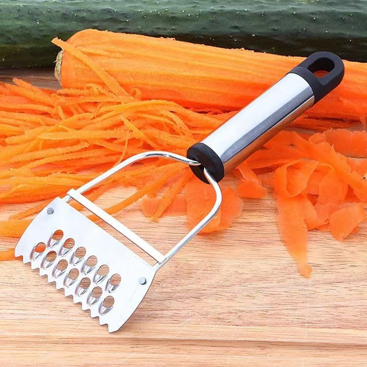 Stainless steel peeler, multi-purpose planer, steel-handled planer, multi-functional peeler, household peeler, melon peeler, fish scale peeler Item Picture