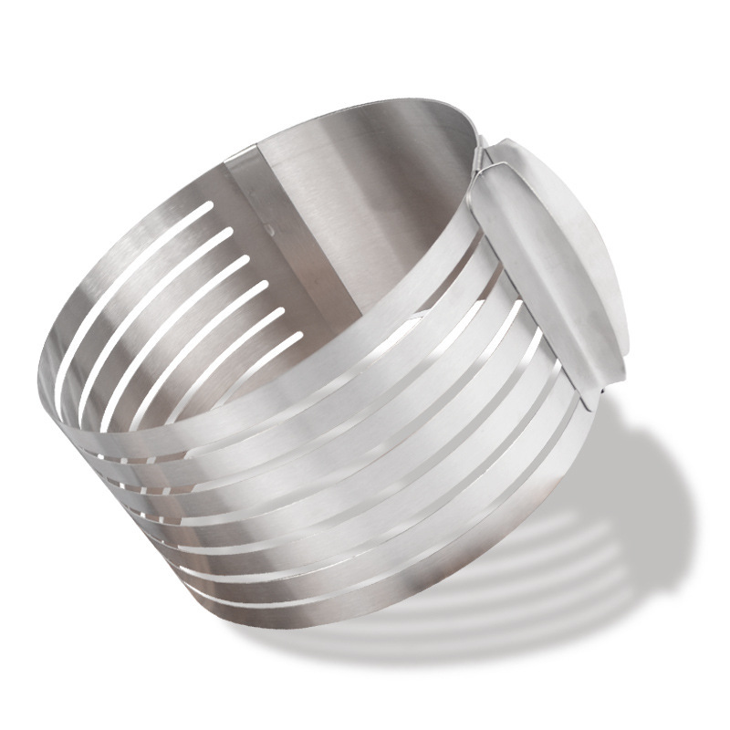 Stainless steel mousse ring, 6-8 inches telescopic and adjustable, layered cake slicing, cake mold, kitchenware, baking tools Specification image