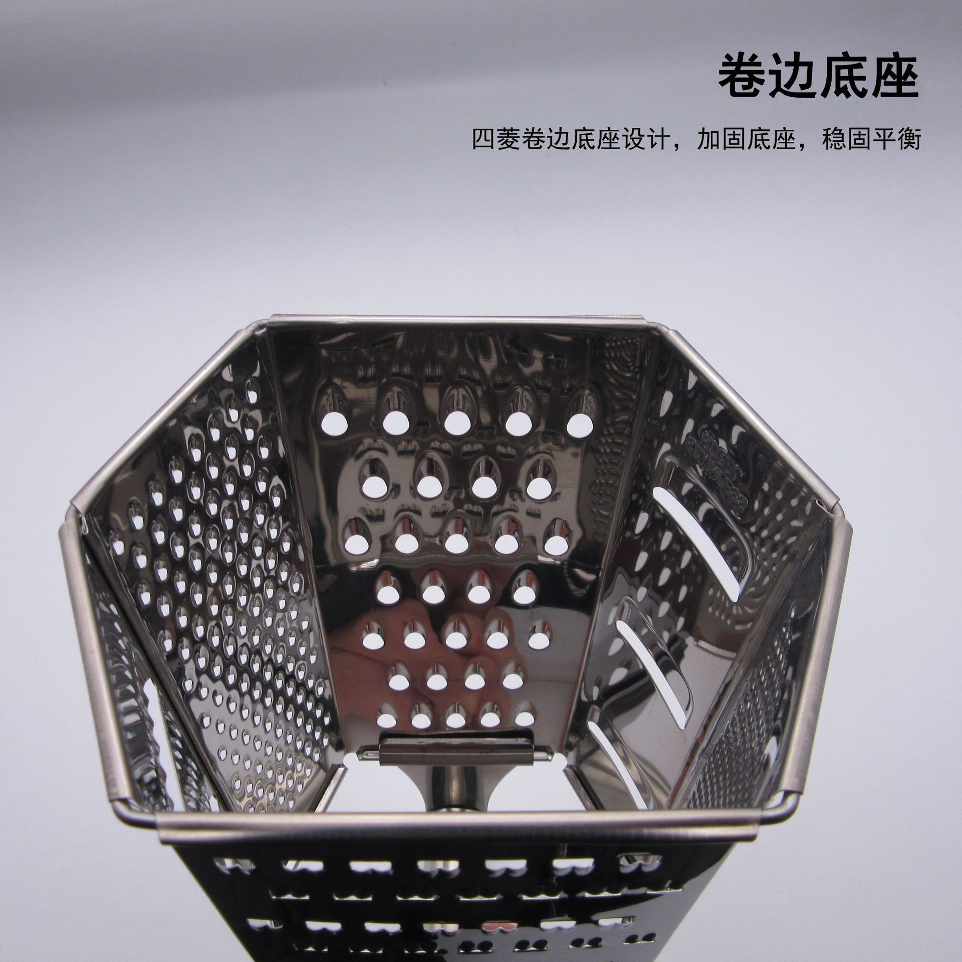 Stainless steel elbow handle melon grater, 6-sided grater, radish grater, melon grater, manual garlic puree press, vegetable cutter pic 5