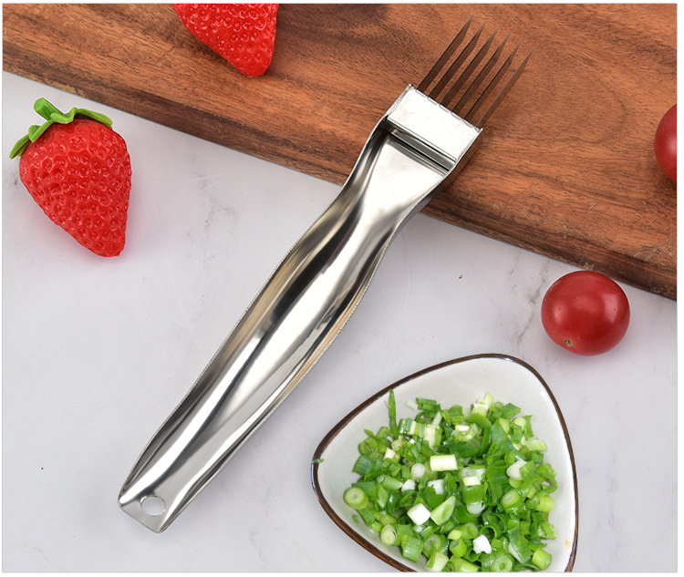 Stainless steel scallion slicer, creative kitchen tool, vegetable scallion grater, stainless steel scallion slicer pic 10