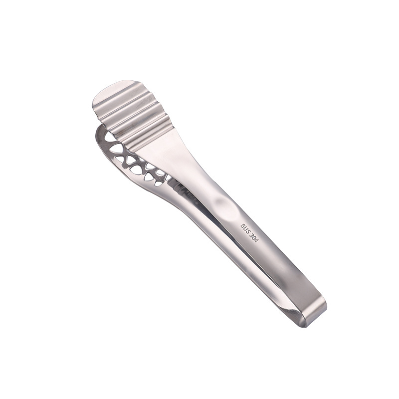 Factory direct supply of 304 stainless steel bread tongs, kitchen food tongs, buffet steak tongs, fried and barbecue tongs Application Scenario