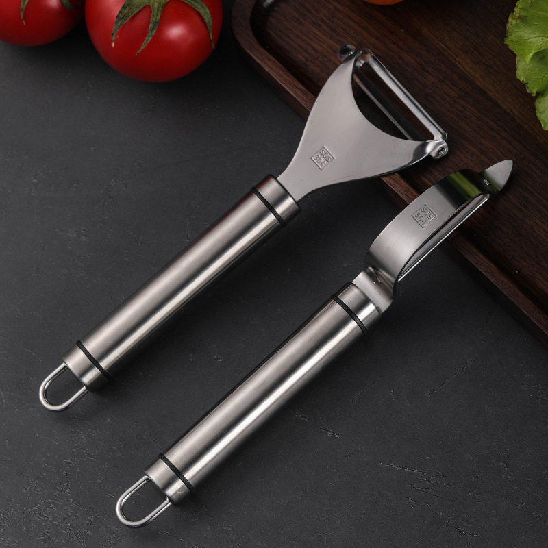 304 Peeler, multi-purpose melon peeler, kitchen two-in-one fruit peeler, stainless steel peeler Specification image
