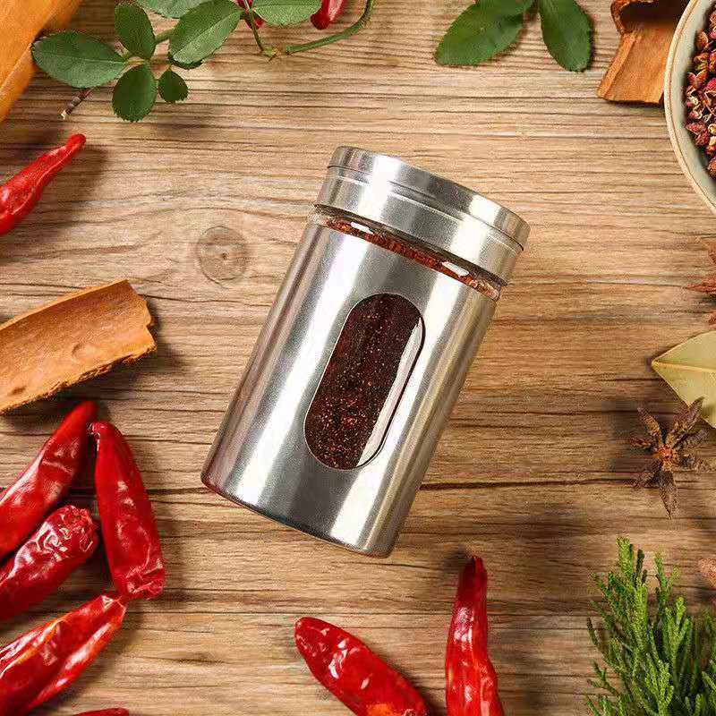 不锈钢调味瓶家用户外烧烤工具胡椒粉瓶孜然粉撒料罐牙签筒佐料罐