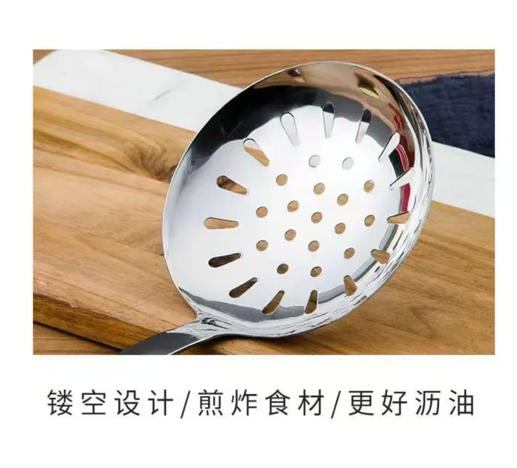 Stainless steel wooden-handled stir-frying spoon, kitchen stir-frying spatula, thickened pot spatula, kitchen cooking wooden-handled set stir-frying spoon and spatula pic 5