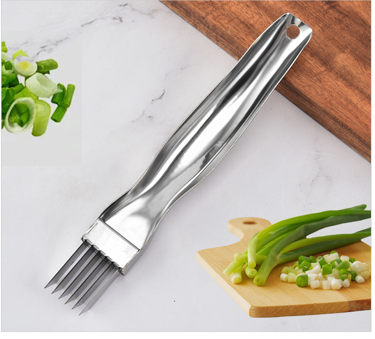 Stainless steel scallion slicer, creative kitchen tool, vegetable scallion grater, stainless steel scallion slicer pic 12