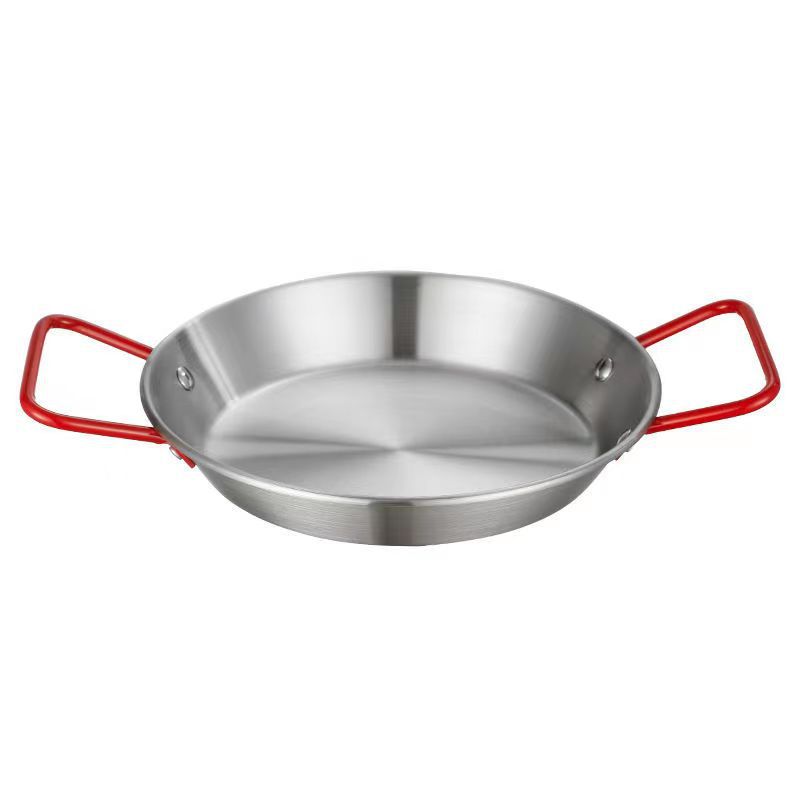 Stainless steel Bubu Bei Spanish seafood plate, double-ear flat-bottomed dry pot snacks, crayfish plate, Korean fried chicken plate Specification image